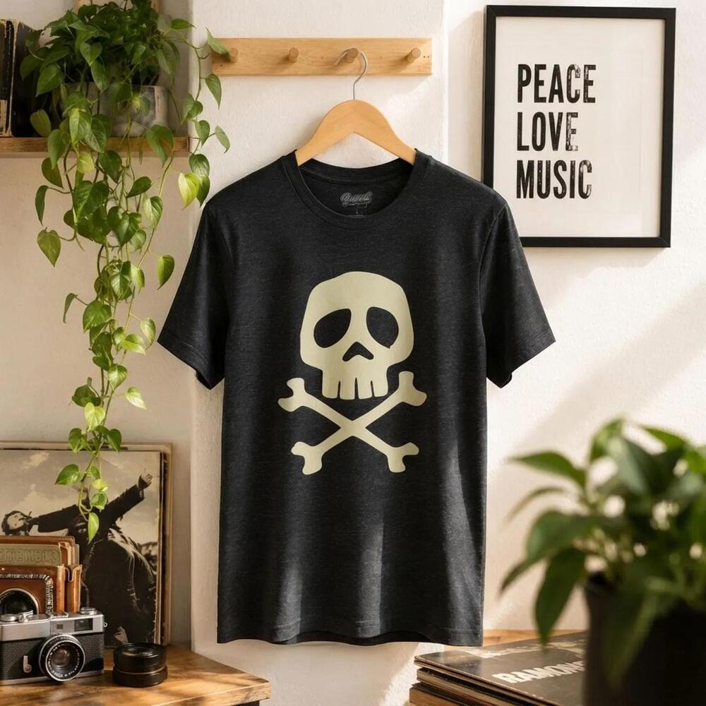 Skull And Crossbones T Shirt, Pirate Shirt, Skull Tee, Punk Rock Shirt